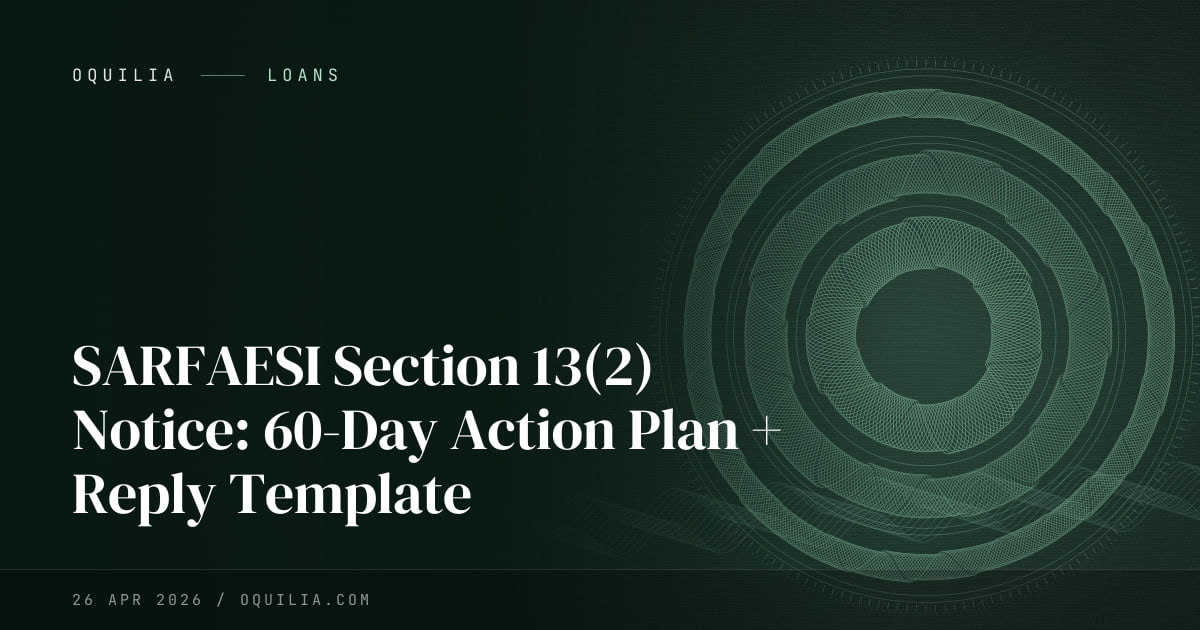 SARFAESI Section 13(2) Notice: 60-Day Action Plan + Reply Template ...